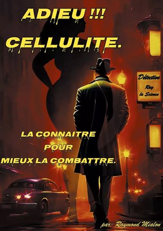 Couverture d’Adieu cellulite : un détective en imperméable et chapeau dans une rue de nuit