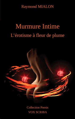Couverture de Murmure intime : une silhouette stylisée de flammes rouges sur fond noir